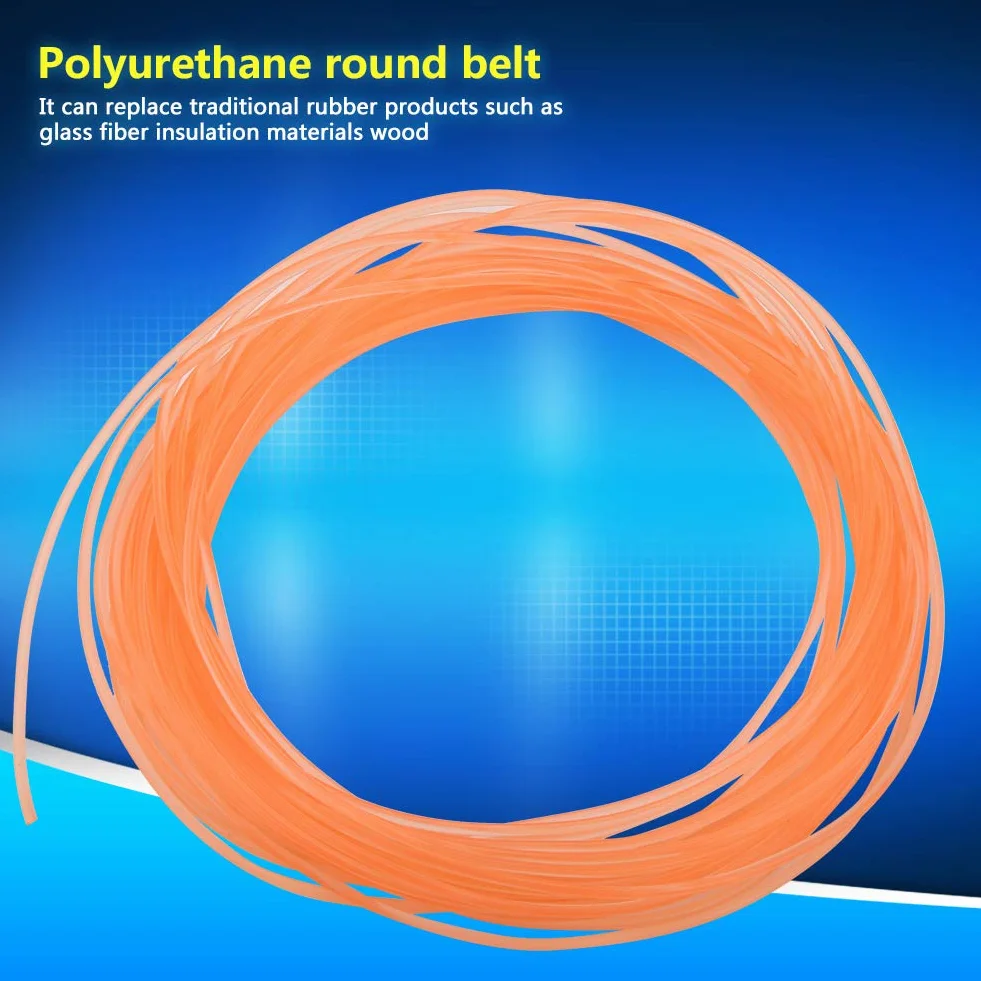 Correa de poliuretano Vikye naranja PU redonda 2mm 10m