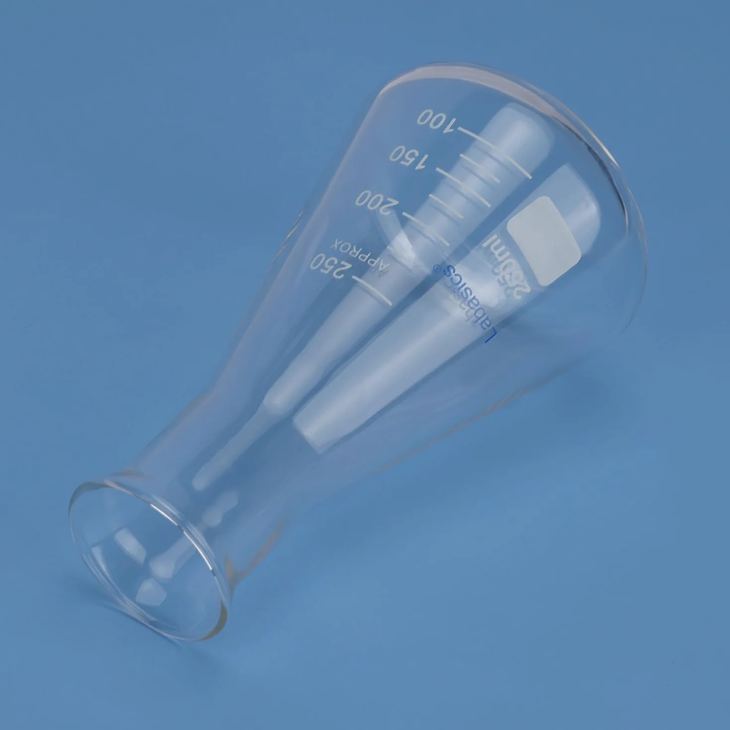 Labasics Vidrio Boca Ancha Erlenmeyer Matraz, Borosilicato, 250 ml