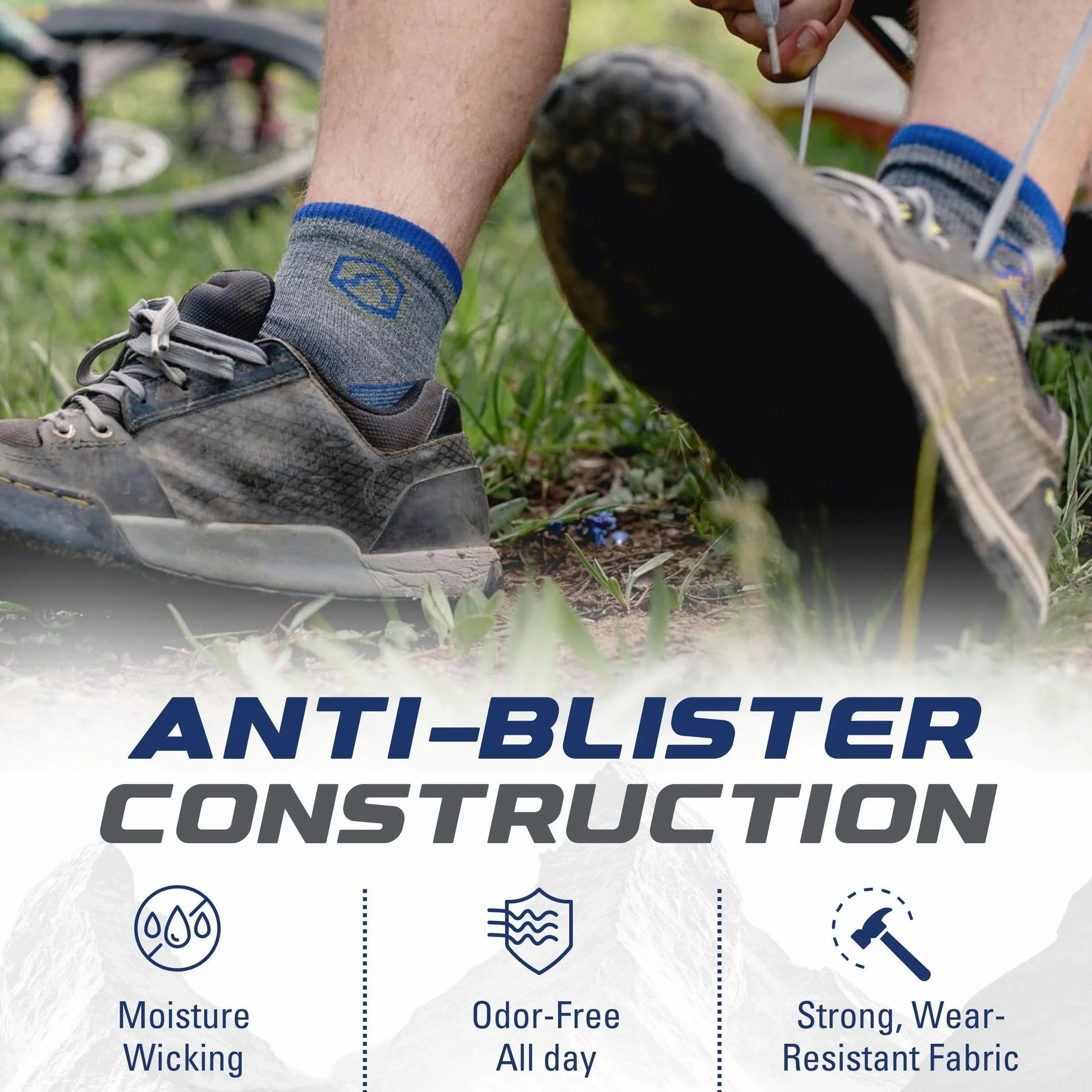 CloudLine Calcetines Quarter Crew-Ultraligeros Correr para Hombre