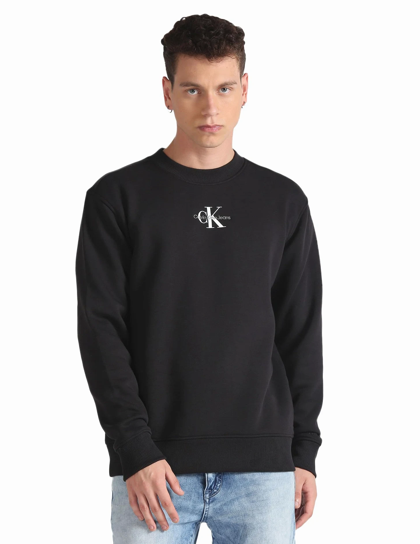Calvin Klein Monologo Crew Neck J30j323434 Sudaderas Hombre (Pack de 1)