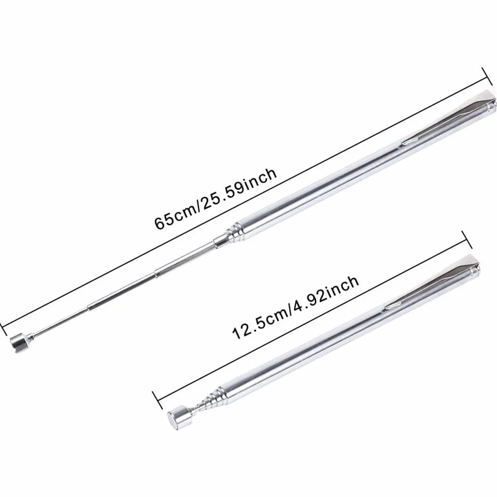 POFET 2 telescopic magnetic pick-up tools 66 cm, extendable rod, silver