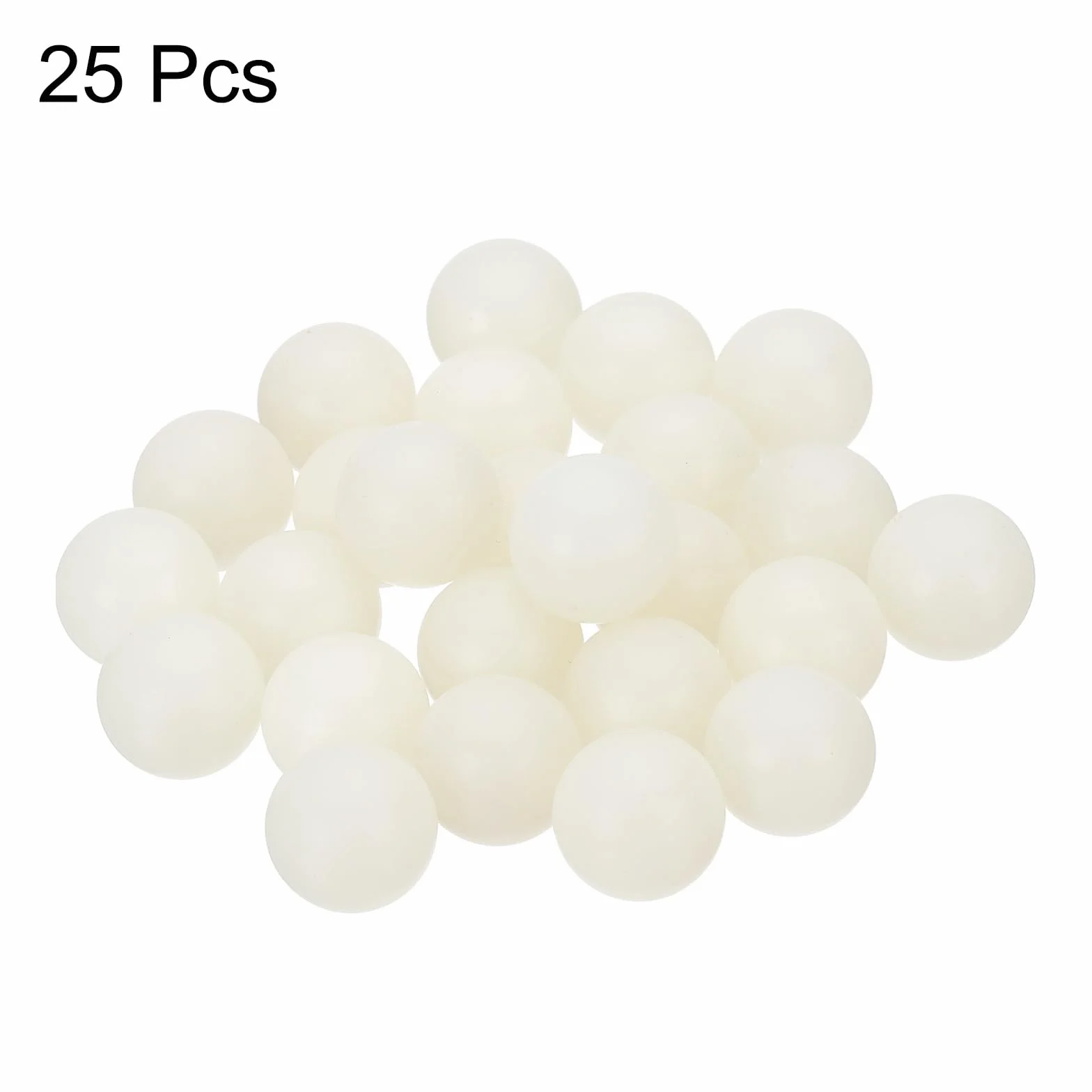 Bolas De Cojinete De Nylon 1/2" 12.7mm Bola Maciza Pulida Precisión G2 Blanco 25Pcs