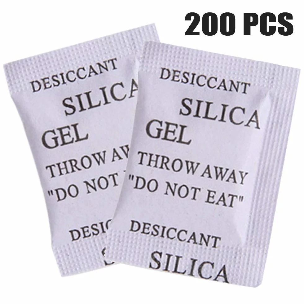 Bolsas desecantes de gel de sílice 200pcs Absorbe la humedad