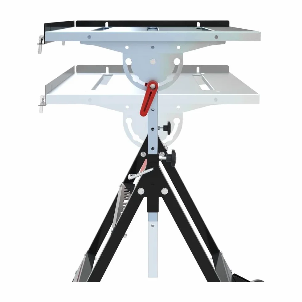 Güde MSKT 760 Mesa Plegable para Soldar Plataforma de Trabajo Galvanizada 76 x 51 cm 150 kg Altura Regulable 4 Posiciones Ruedas