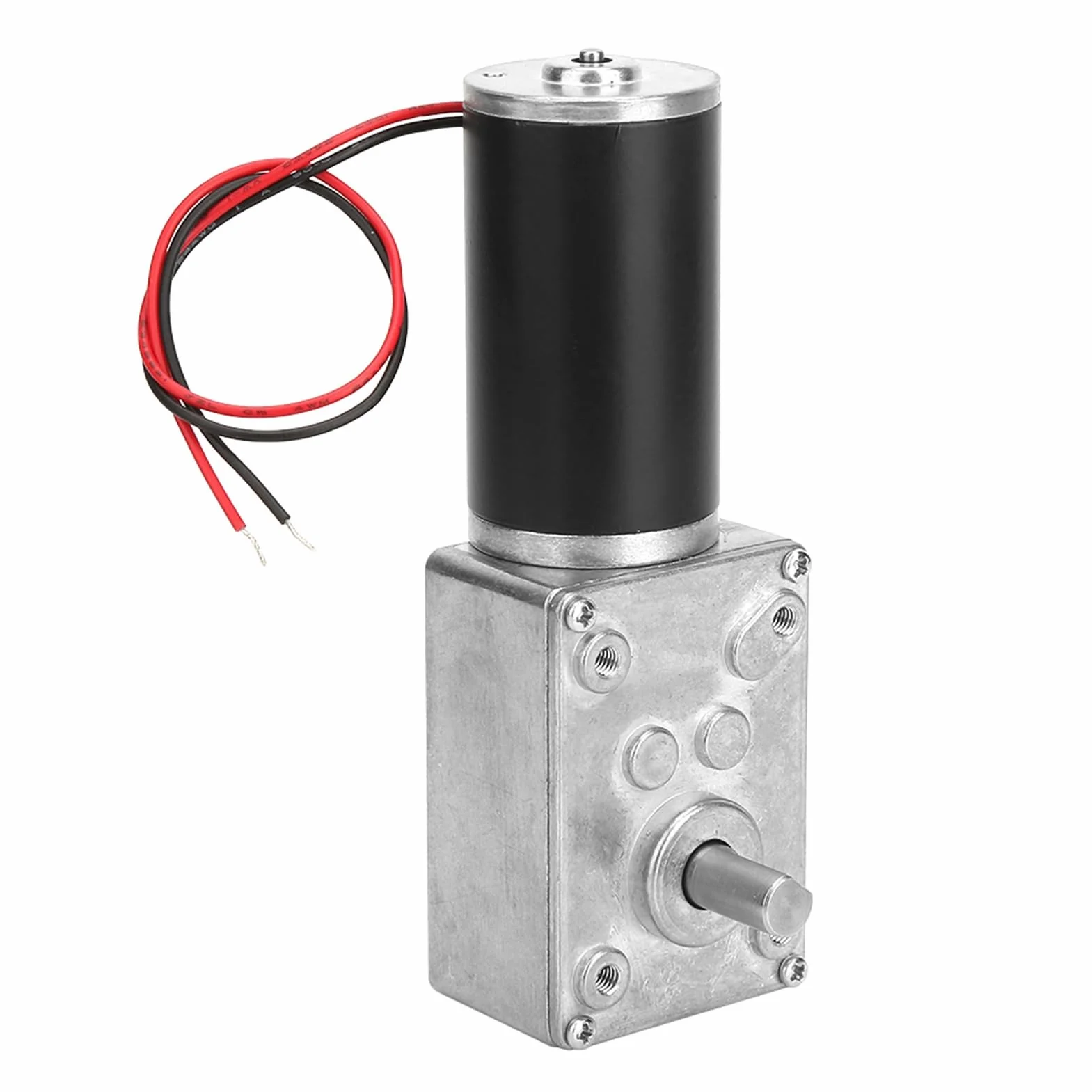 Motor de Engranajes de Tornillo 12V 20 RPM Alta Torsión Eje Reversible 8 mm