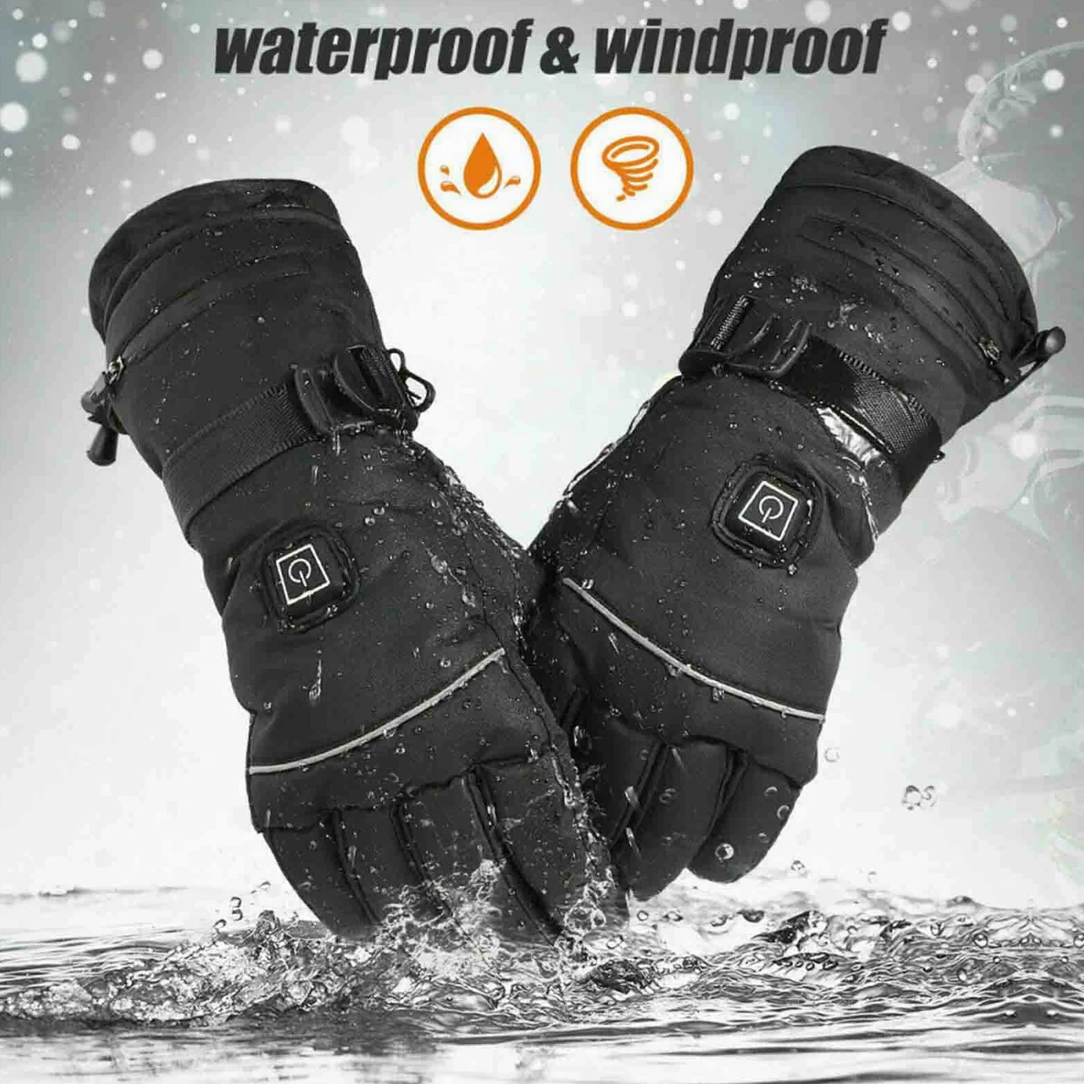 CHEWYNP Guantes Calentadores de Manos, Guantes térmicos eléctricos de Invierno, Guantes de calefacción con batería, Guantes térmicos cálidos para Mensajes de Texto con Pantalla táctil para