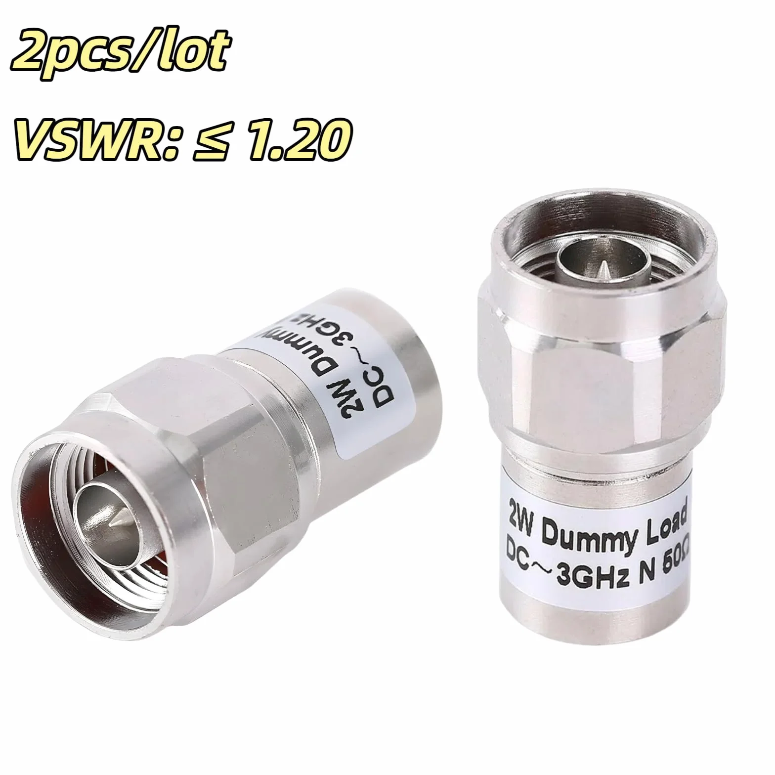 BECEN 3G 2PCS N Stecker 50 Ohm 2 Watt RF-Terminal
