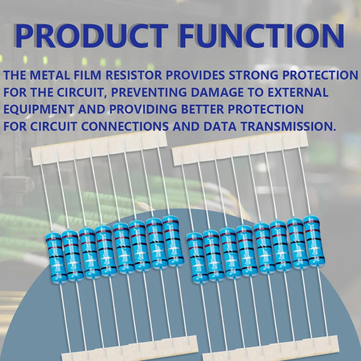 Resistencia de película metálica 2,2 Ohm 2W 1% 50 piezas para proyectos de bricolaje