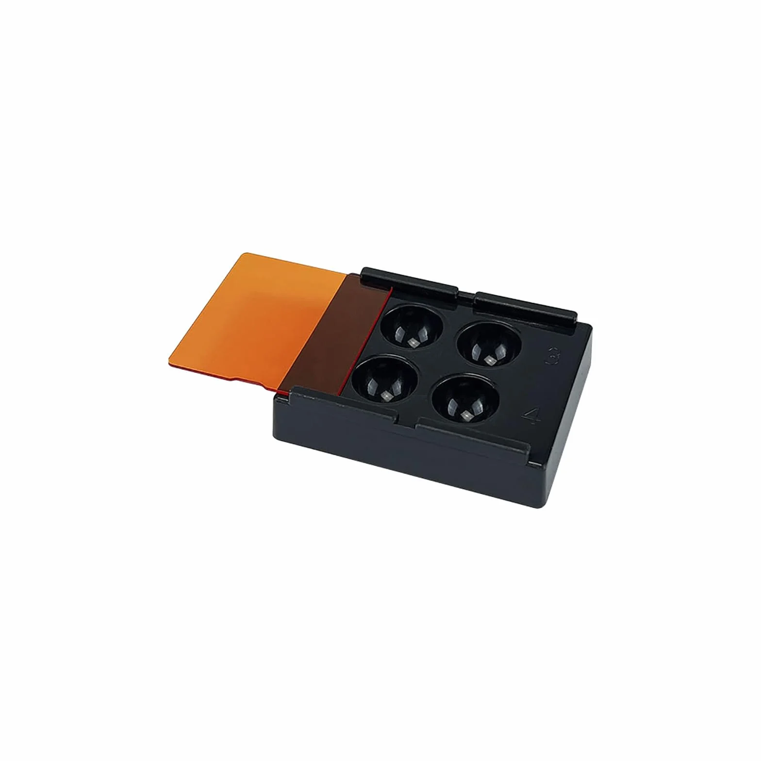Caja de luz para sombreado dental 4 agujeros 5 piezas almacenamiento resina compuesta