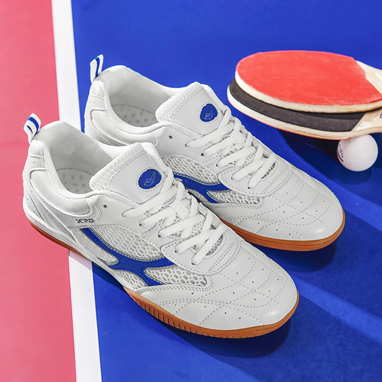Zapatillas de Tenis de Mesa y Bádminton Antideslizantes No Dejan Marcas para Interior Hombres Mujeres