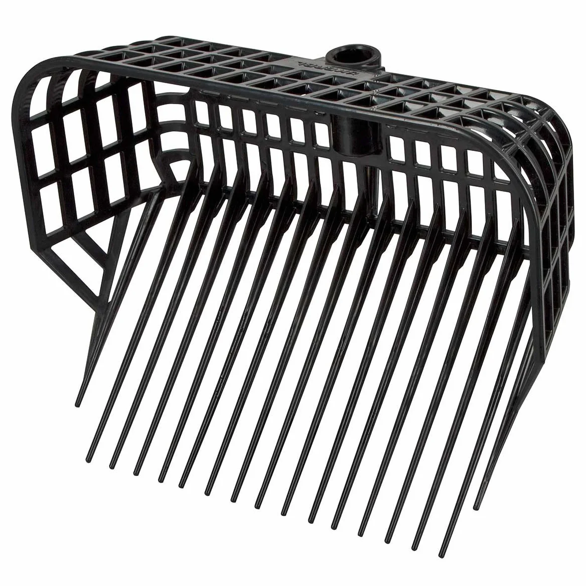 Kerbl Horquilla para estiércol Maxi 38x30cm negra de plástico extra profunda gran capacidad