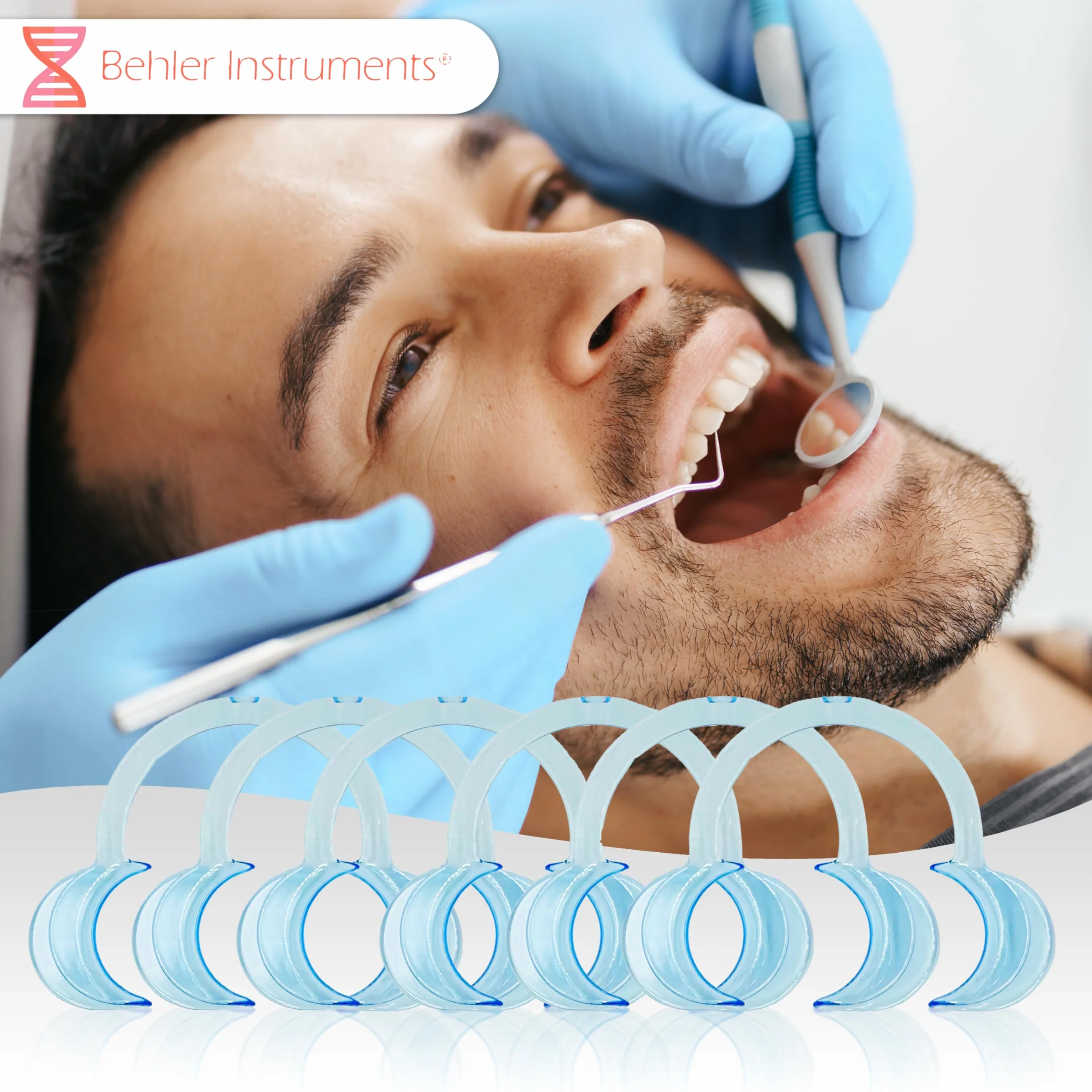 Retractor dental en forma de C para adultos pack de 6 abre bocas separadores de mejillas y labios material de grado médico reutilizables esterilizables