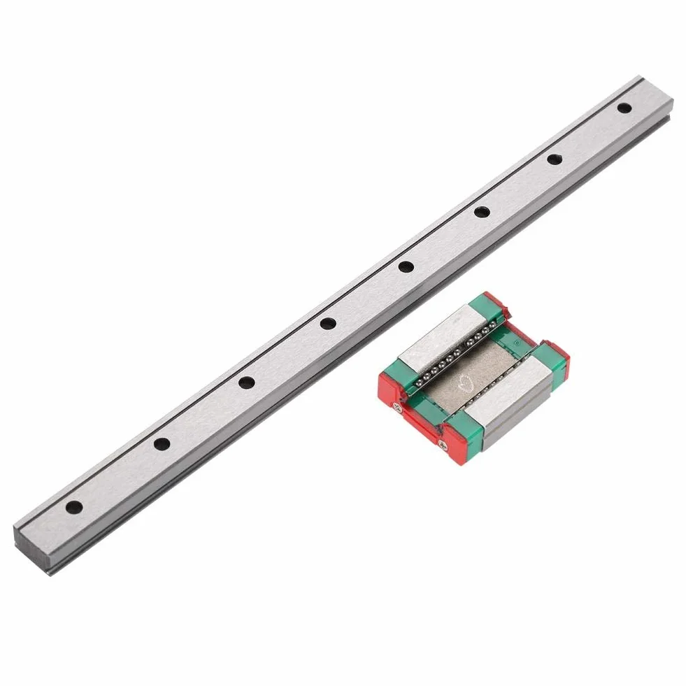 Carril lineal en miniatura 100-450 mm con bloque LML12B guía deslizante acero rodamientos 200mm