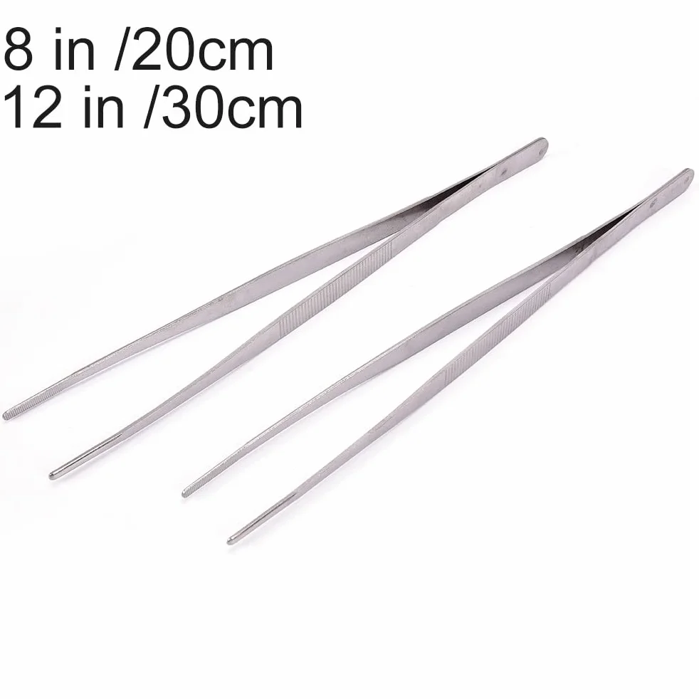 Pinzas de acero inoxidable rectas puntiagudas 20 cm para vendajes médicos