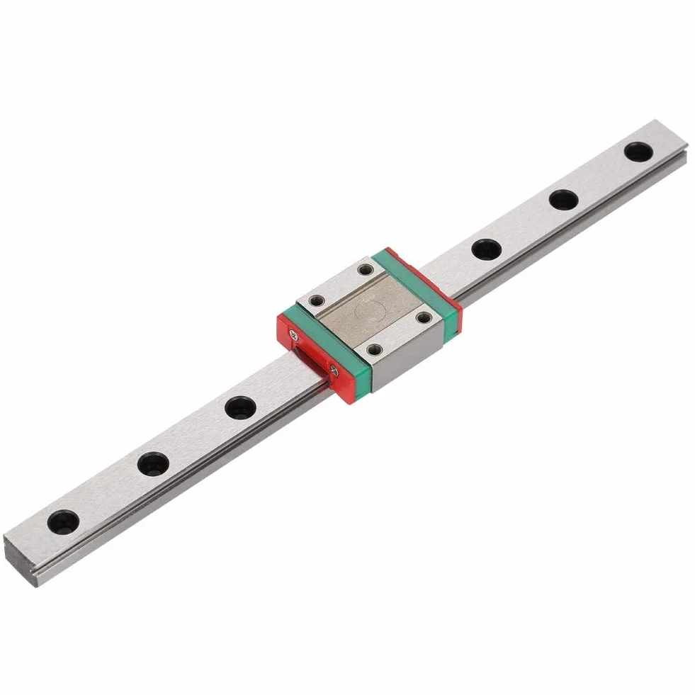 Carril lineal en miniatura 100-450 mm con bloque LML12B guía deslizante acero rodamientos 200mm