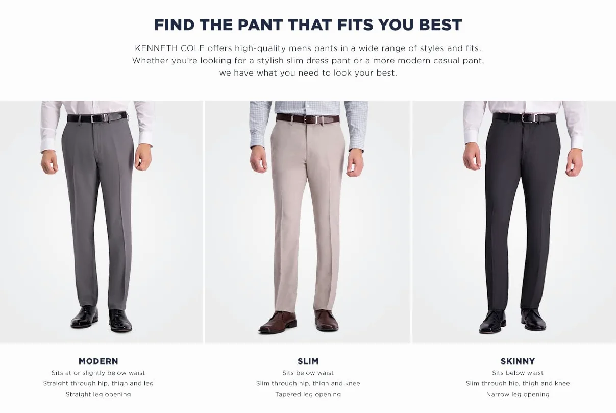 Kenneth Cole Reaction Premium Solid Dress Pant Pantalones para Vestir para Hombre