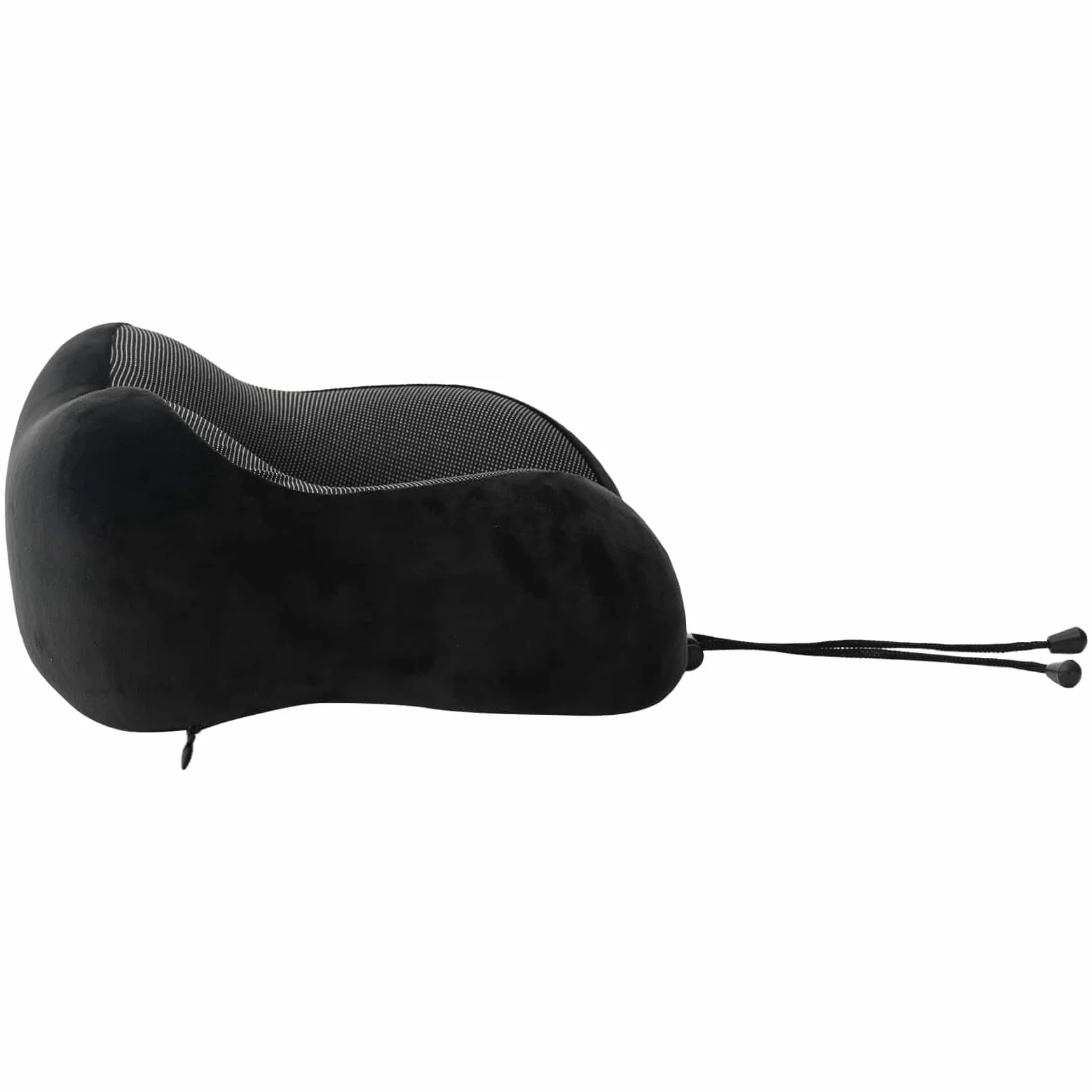 Almohada de viaje para el cuello, color negro, 27 x 26 x 14 cm, espuma viscoelástica con funda extraíble, transpirable, para avión, tren, coche, viajes, comodidad