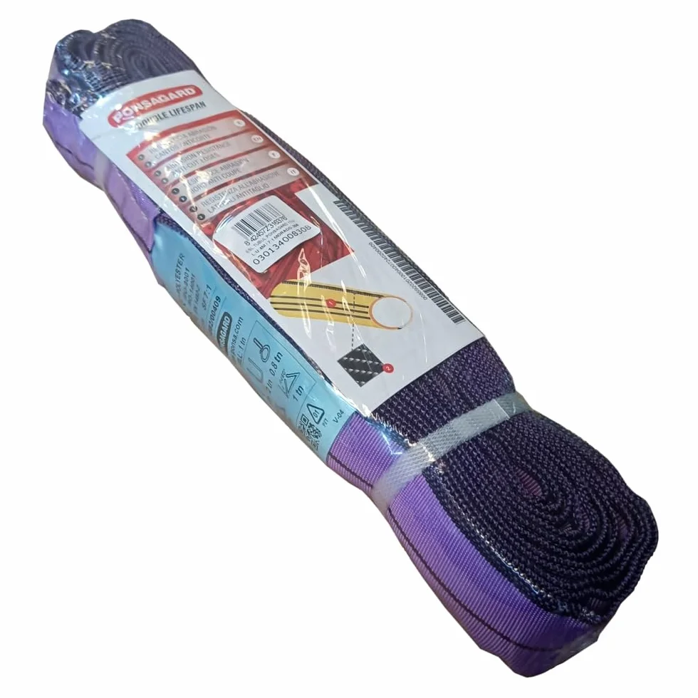 Eslinga Tubular Poliéster Alta Tenacidad 1t 1m 1000kg Resistencia Ponsagard Anticorte