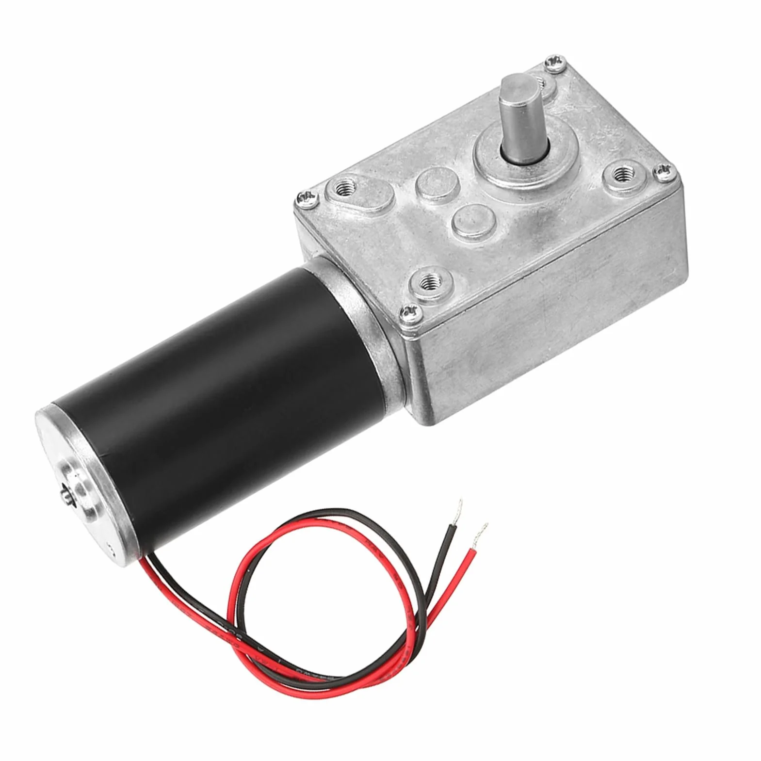 Motor de Engranajes de Tornillo 12V 20 RPM Alta Torsión Eje Reversible 8 mm