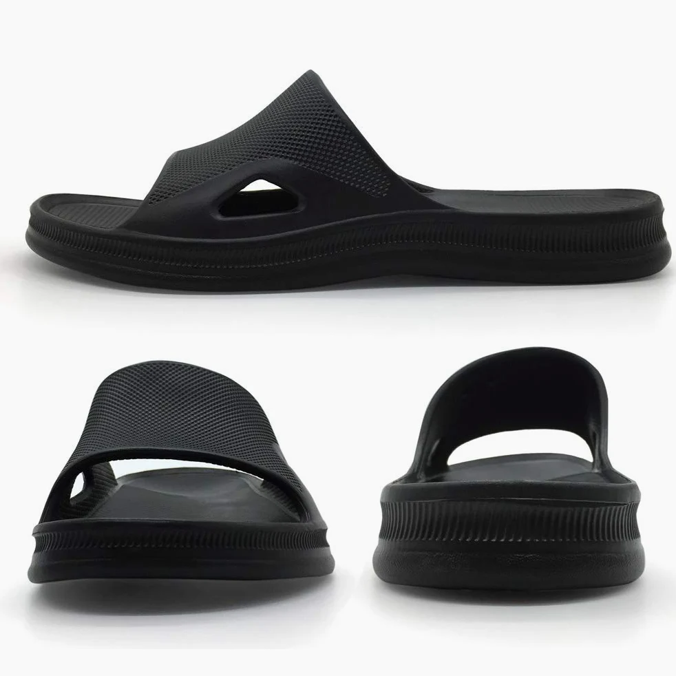 FUNKYMONKEY Pantuflas de baño para hombre, antideslizantes, para interiores y playa