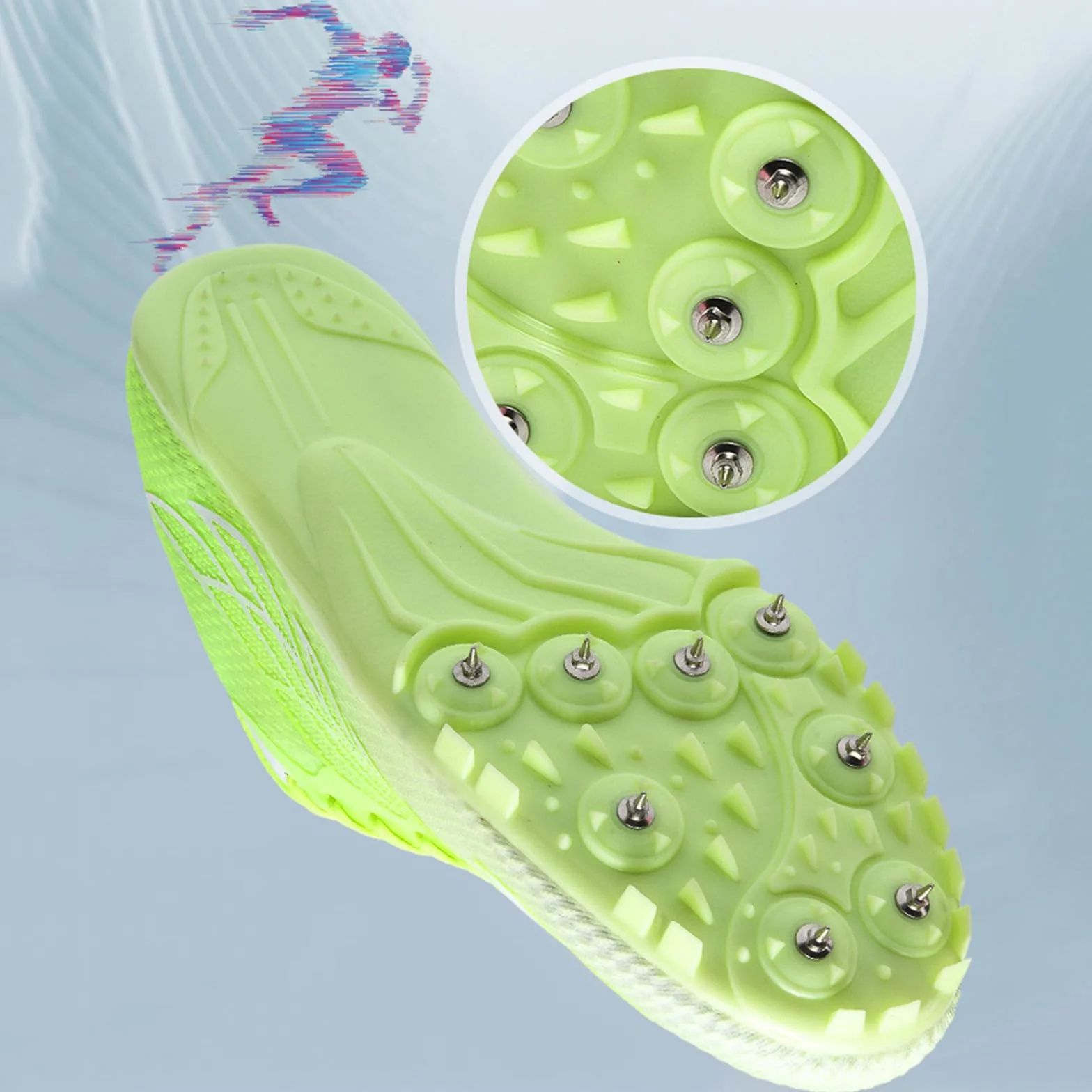 Zapatillas con Clavos Atletismo Salto Velocidad para Hombres Mujeres Niños