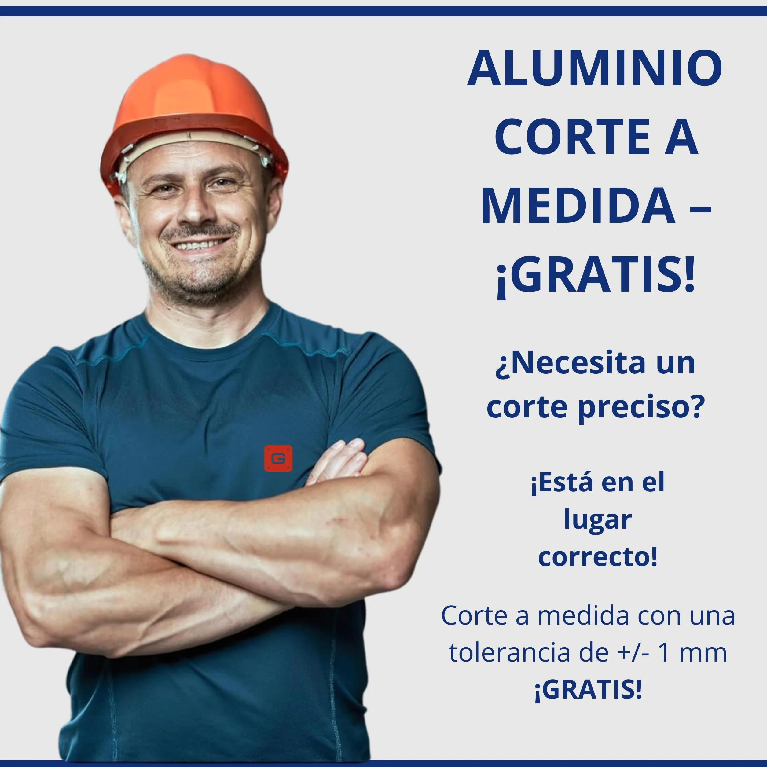 Tubo Cuadrado de Aluminio 40x40x2 mm 200 cm Perfil EN AW-6060