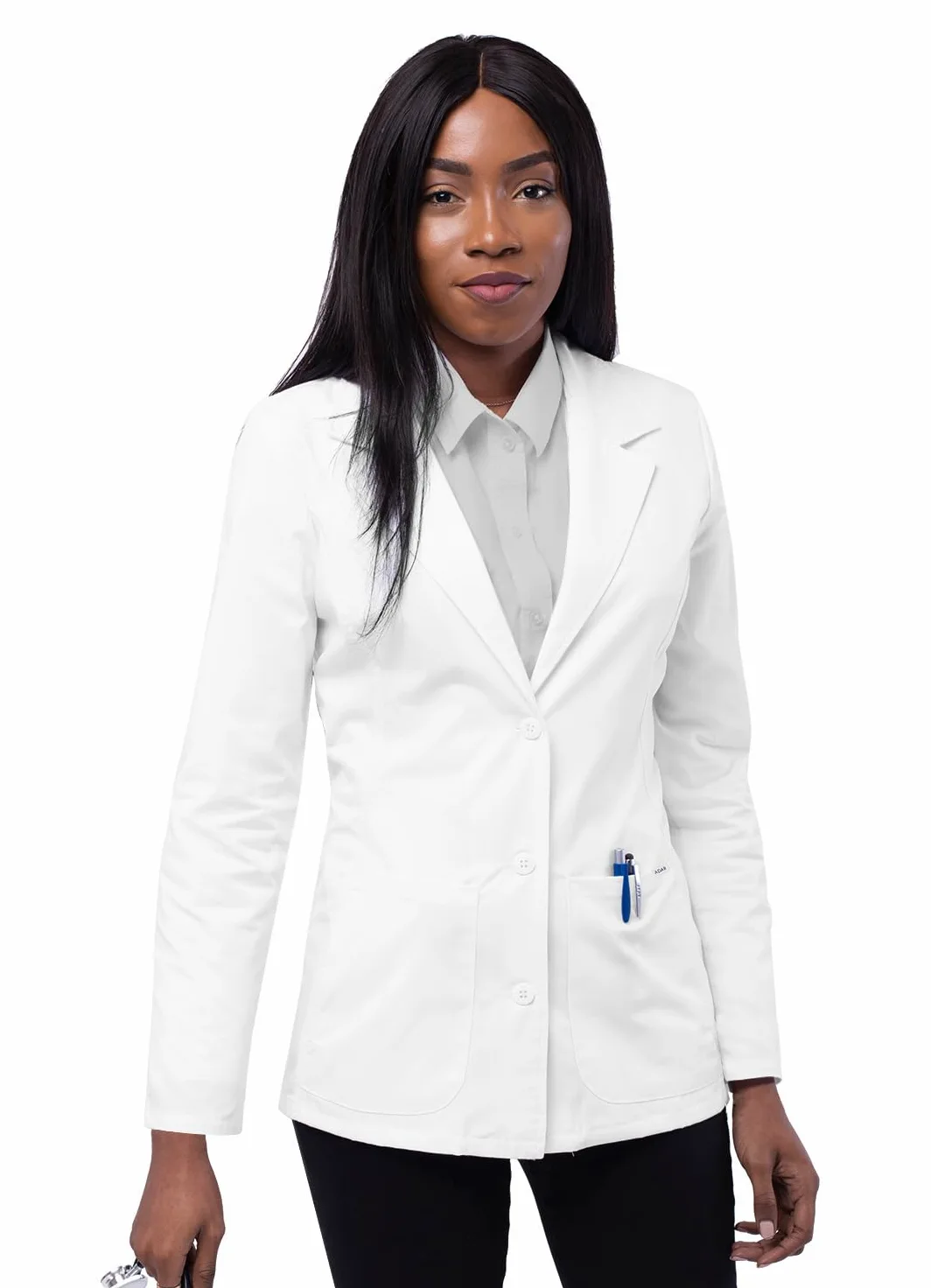 Adar Bata de laboratorio para mujer - Bata de consulta de 71cm a la medida