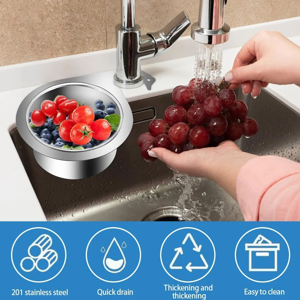 Colador de Acero Inoxidable en Forma de Cisne para Fregadero, Swan Sink Strainer Basket