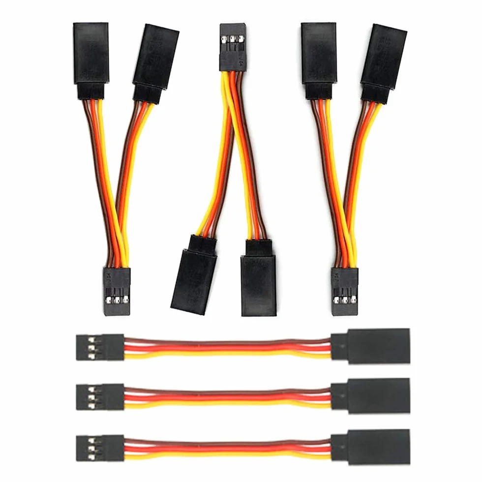Cable de Extensión Servo 75mm JR para Futaba RC, 6Pcs