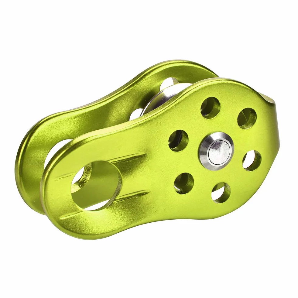 Culnflun Bloque de polea de aleación de aluminio para escalada 8-12 mm Verde