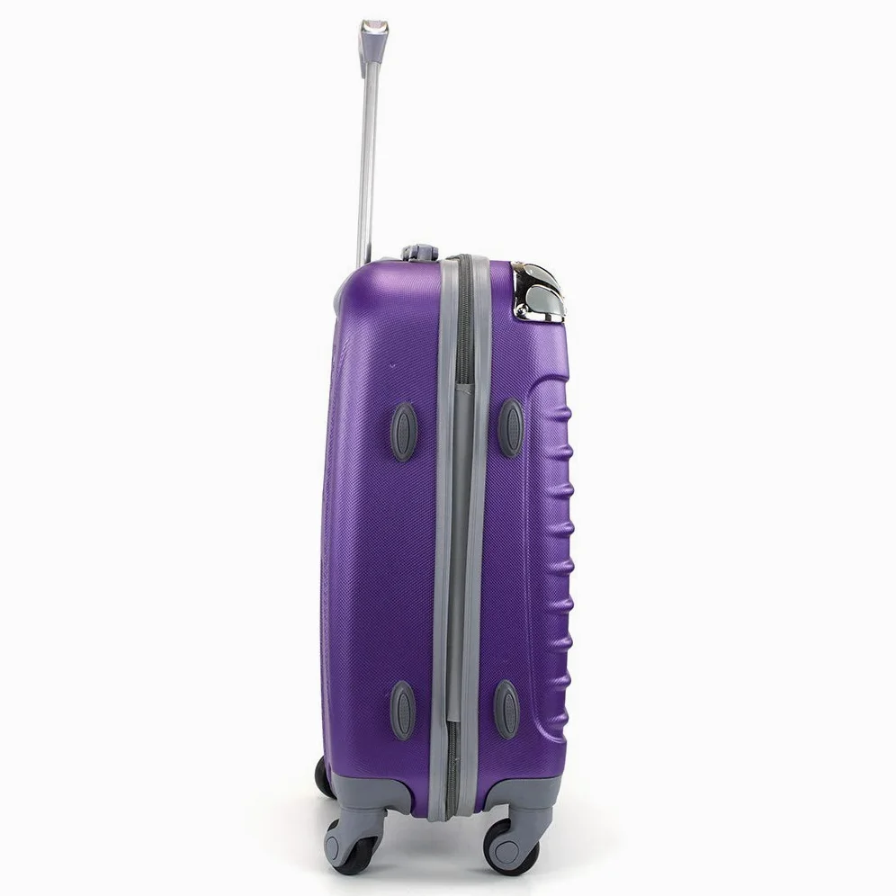 Desconocido Maleta de Cabina 20x35x55cm con Esquinas Plateadas (Morado)