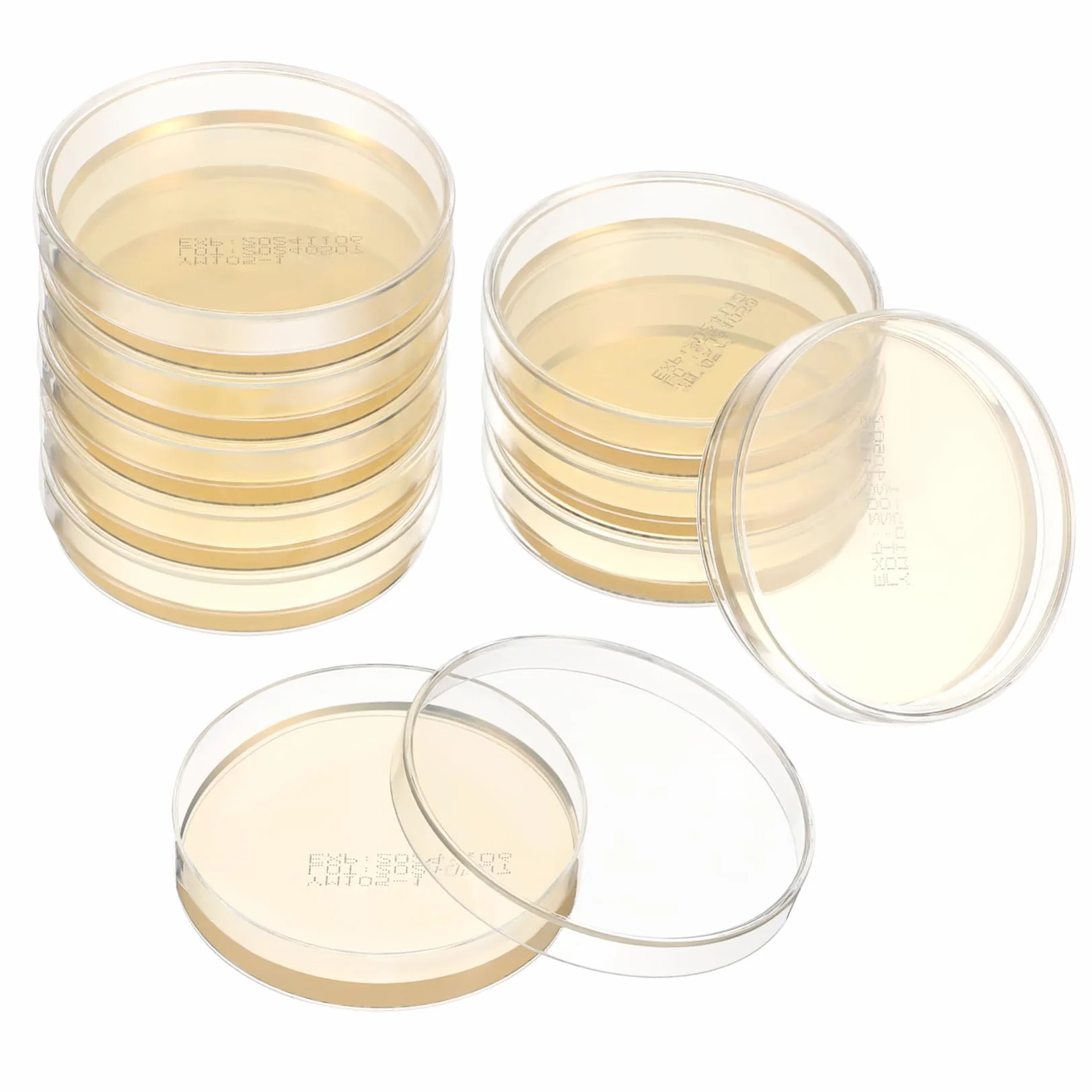Placas De Petri Prellenadas De Agar Nutritivo 7cm, 10 Unidades, Esterilizadas Para Laboratorio