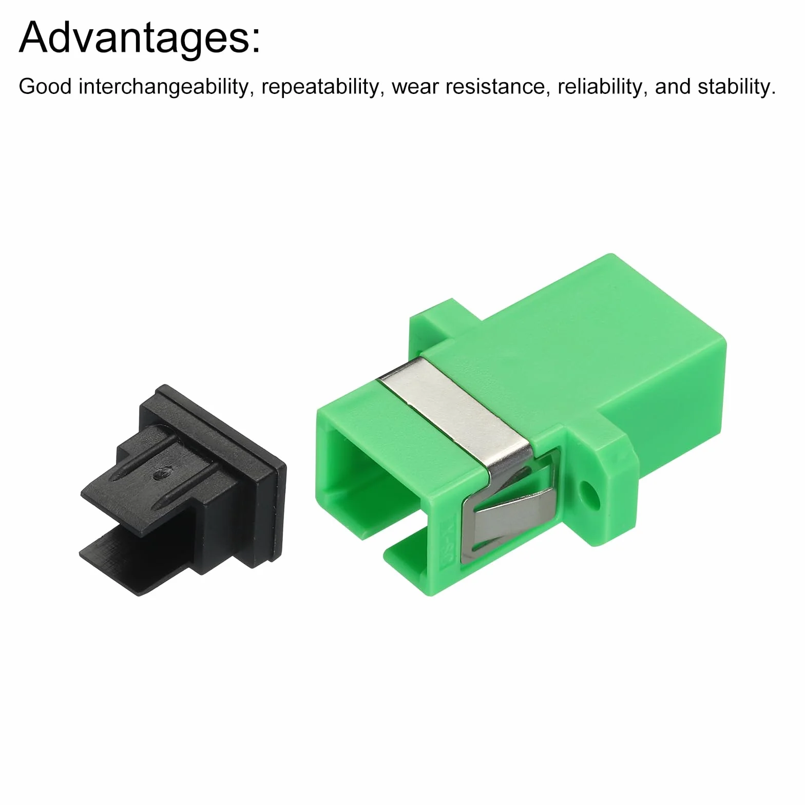 QUARKZMAN Fibra Óptico Acoplador SC-SC/APC, Único Modo Adaptador Simple, 100uds