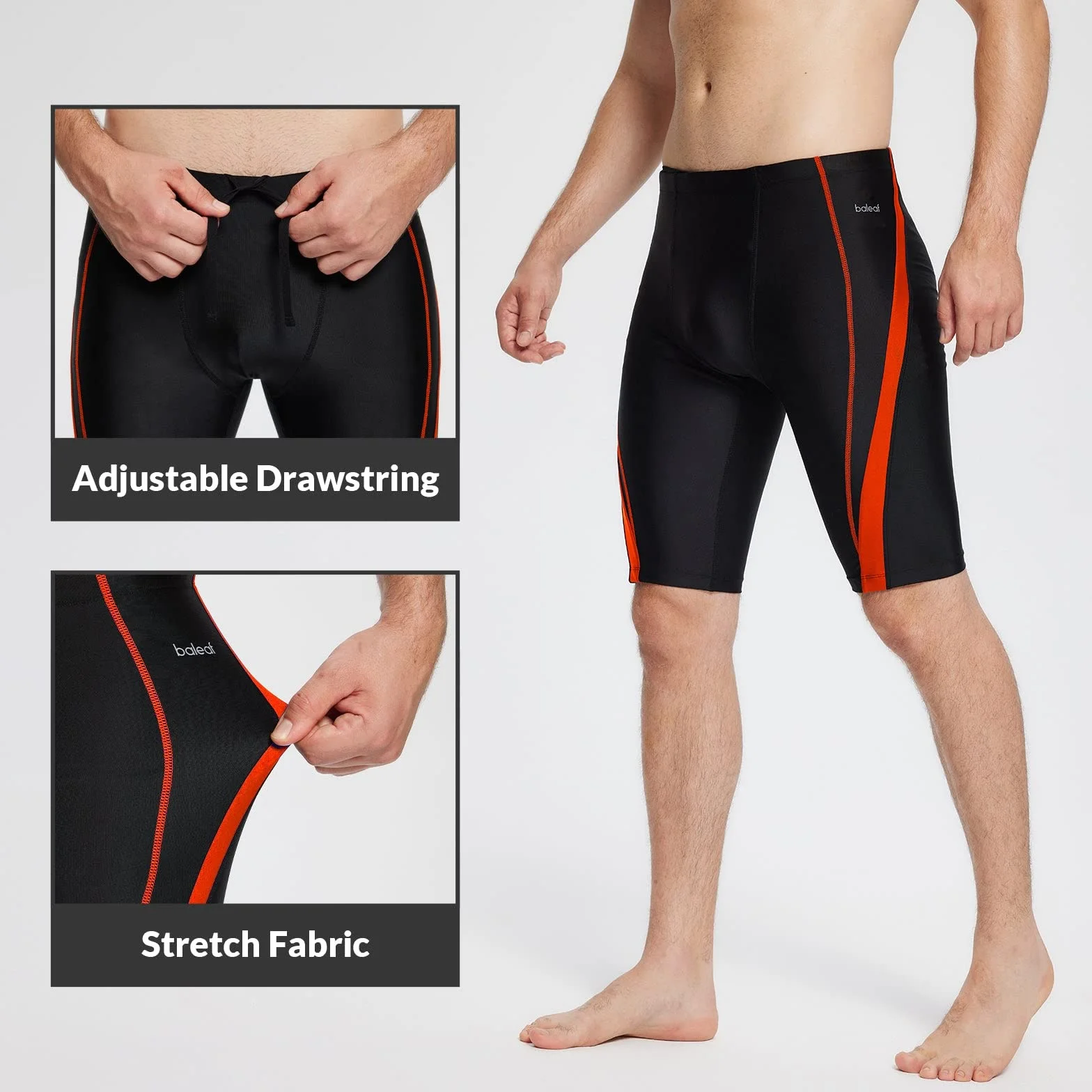 baleaf Traje de baño de compresión competitiva para Hombre, Pantalones Cortos de natación atléticos duraderos