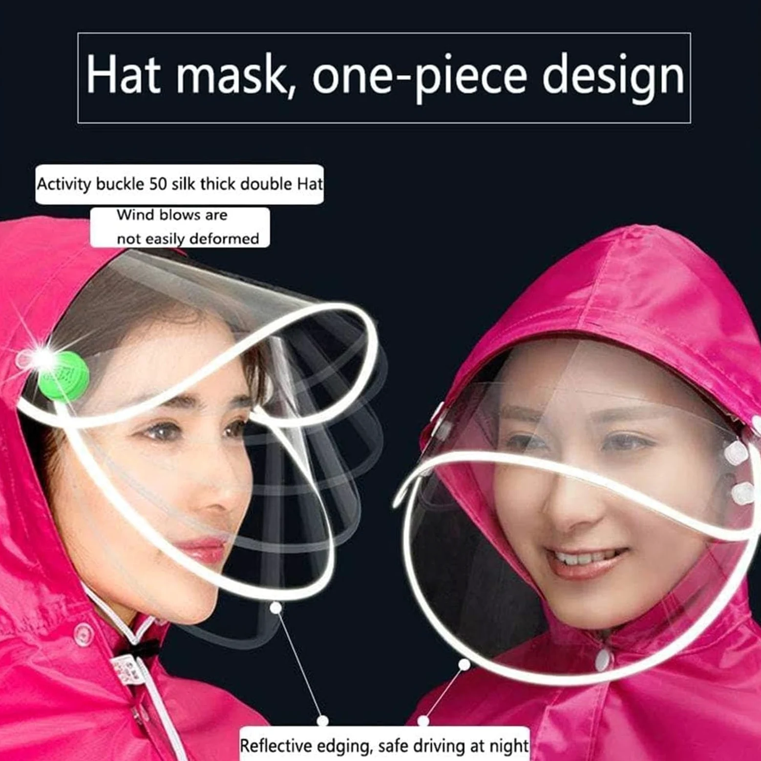 Ciclismo Viajes Reutilizable Impermeable Poncho Ad Capa de lluvia grande for motocicleta, Scooter de movilidad eléctrica, cubierta antivaho for ropa impermeable for motocicleta de una sola persona con