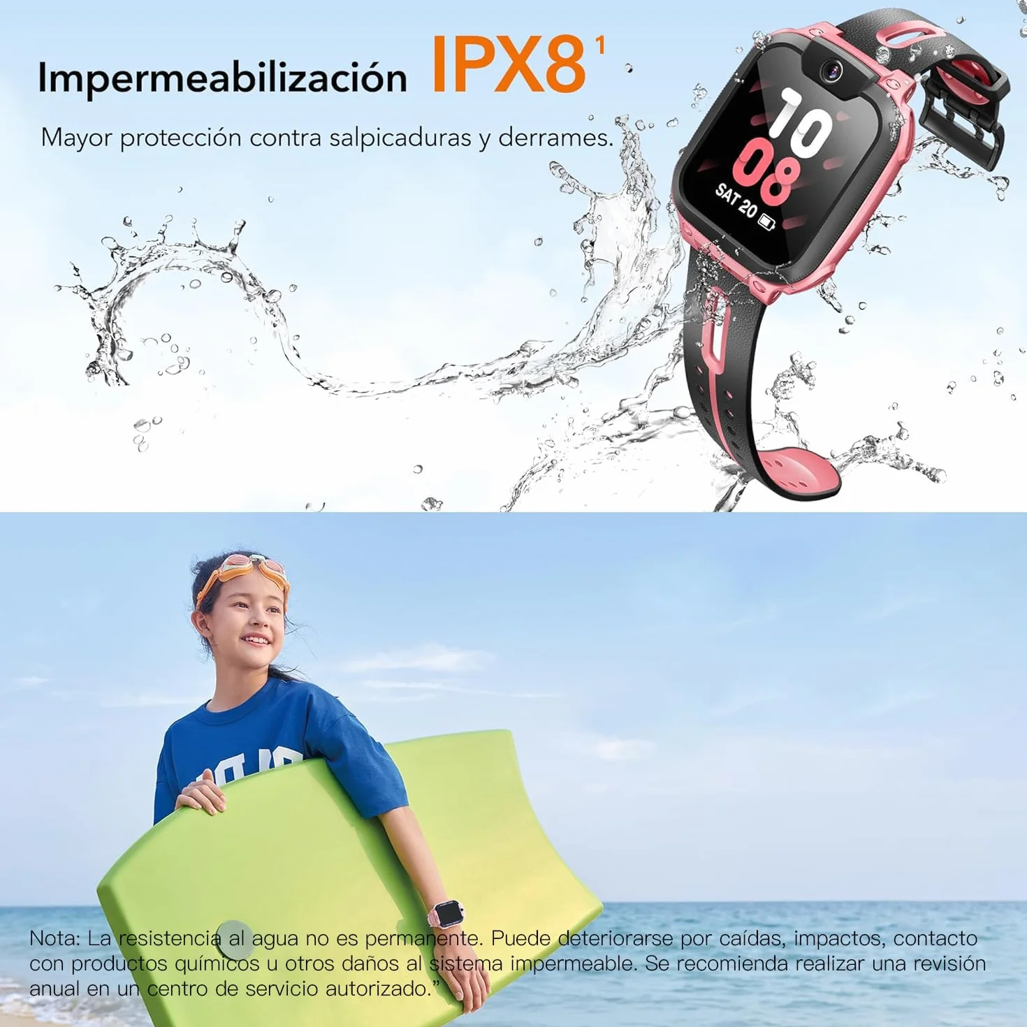 imoo Z1 Reloj Inteligente Niño 4G, Reloj Niño con Videollamada, Reloj GPS Niños con Llamada, Chat, SOS, Smartwatch Niños con Class Mode, Waterproof IPX8, Relojes Niña Watch -Verde