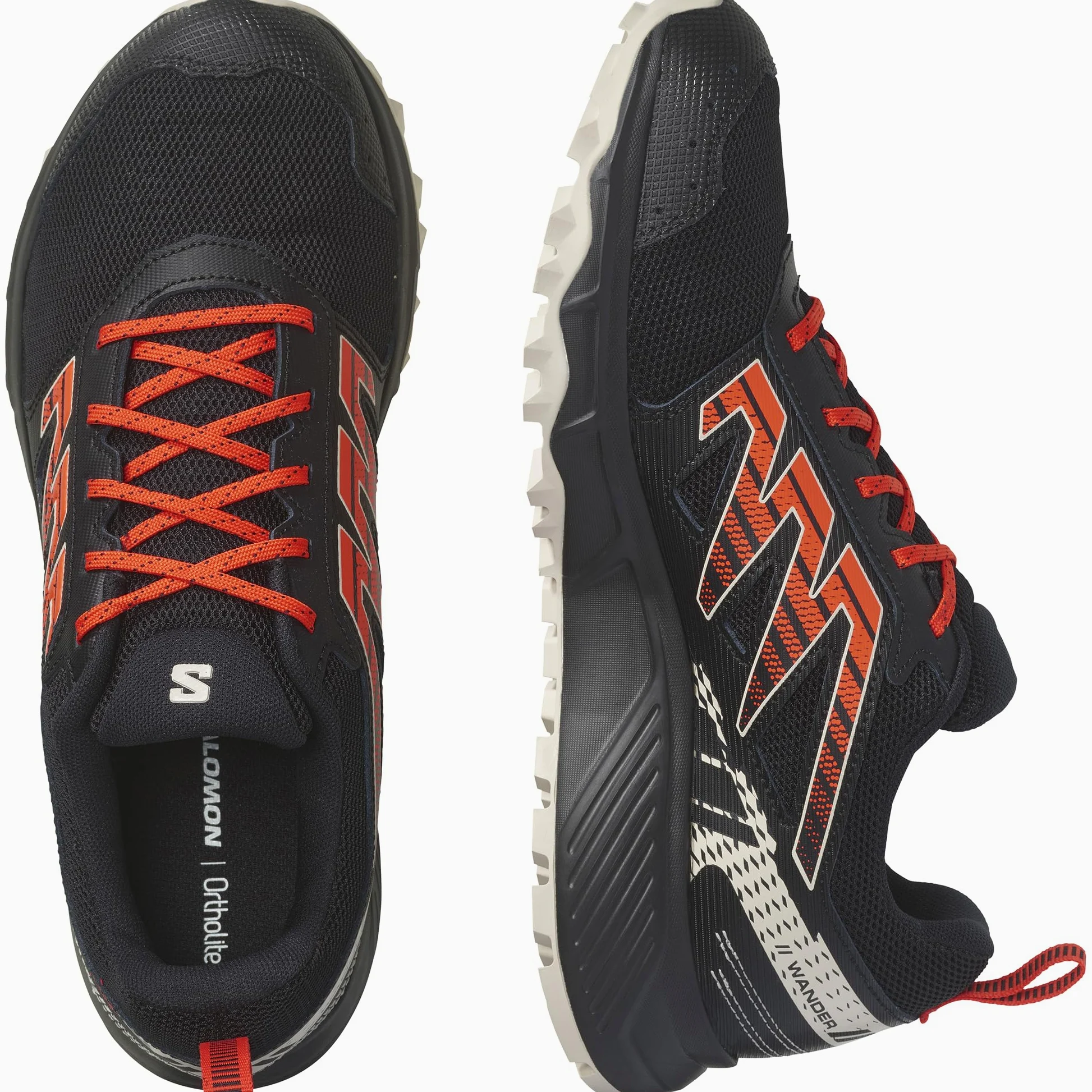 Salomon Wander Zapatillas de Trail Running Senderismo para Hombre, A punto para el aire libre, Comodidad mullida, Sujeción del pie segura