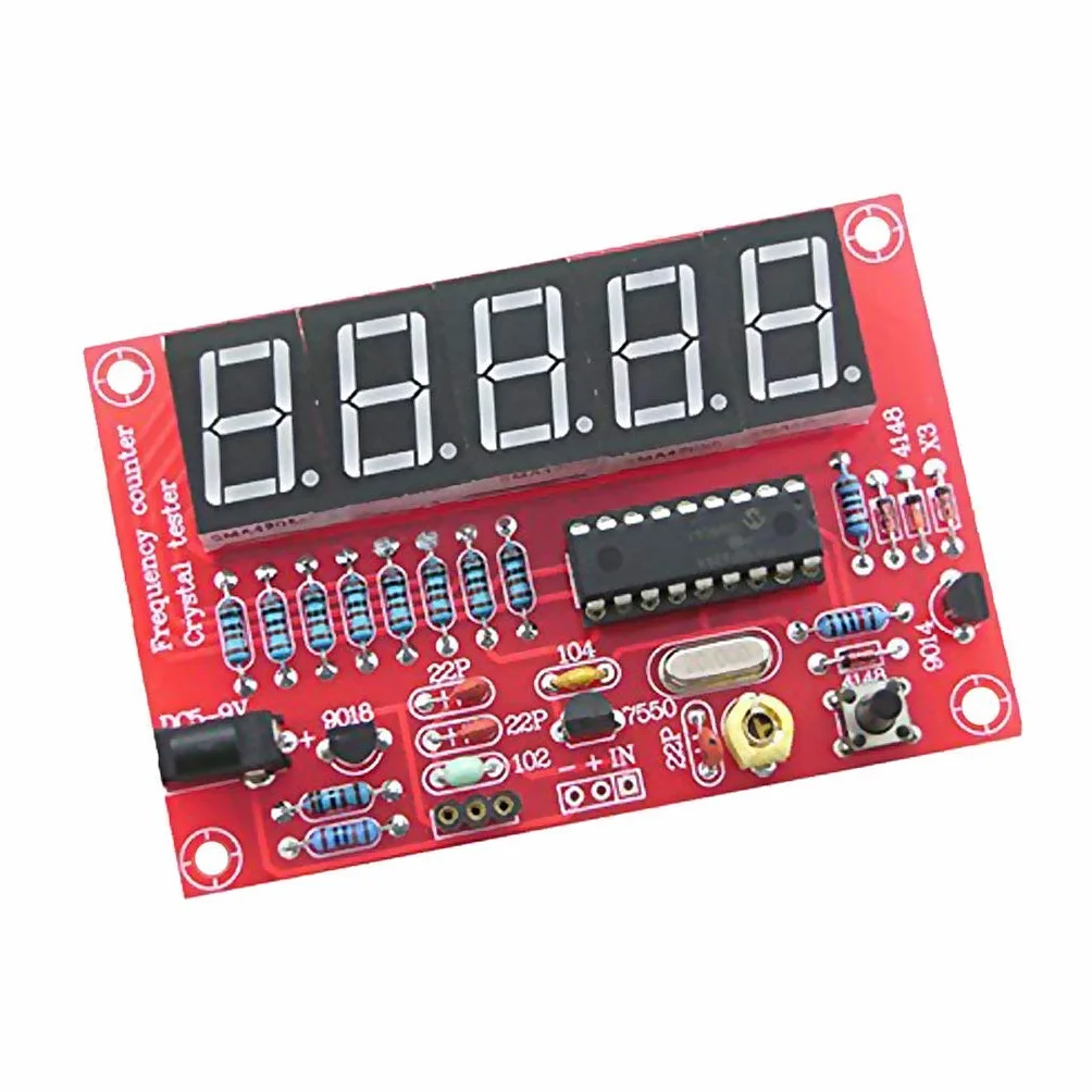 ARCELI Medidor de Frecuencia Digital LED 1Hz-50MHz Kit de Probador Oscilador de Cristal