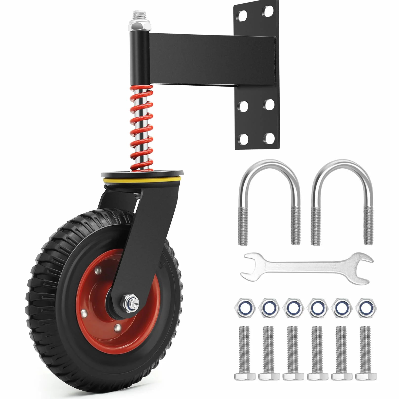 WEIBIDA Ruedas de Puerta Pesadas 200 mm 250 kg Giratorias 360° Goma