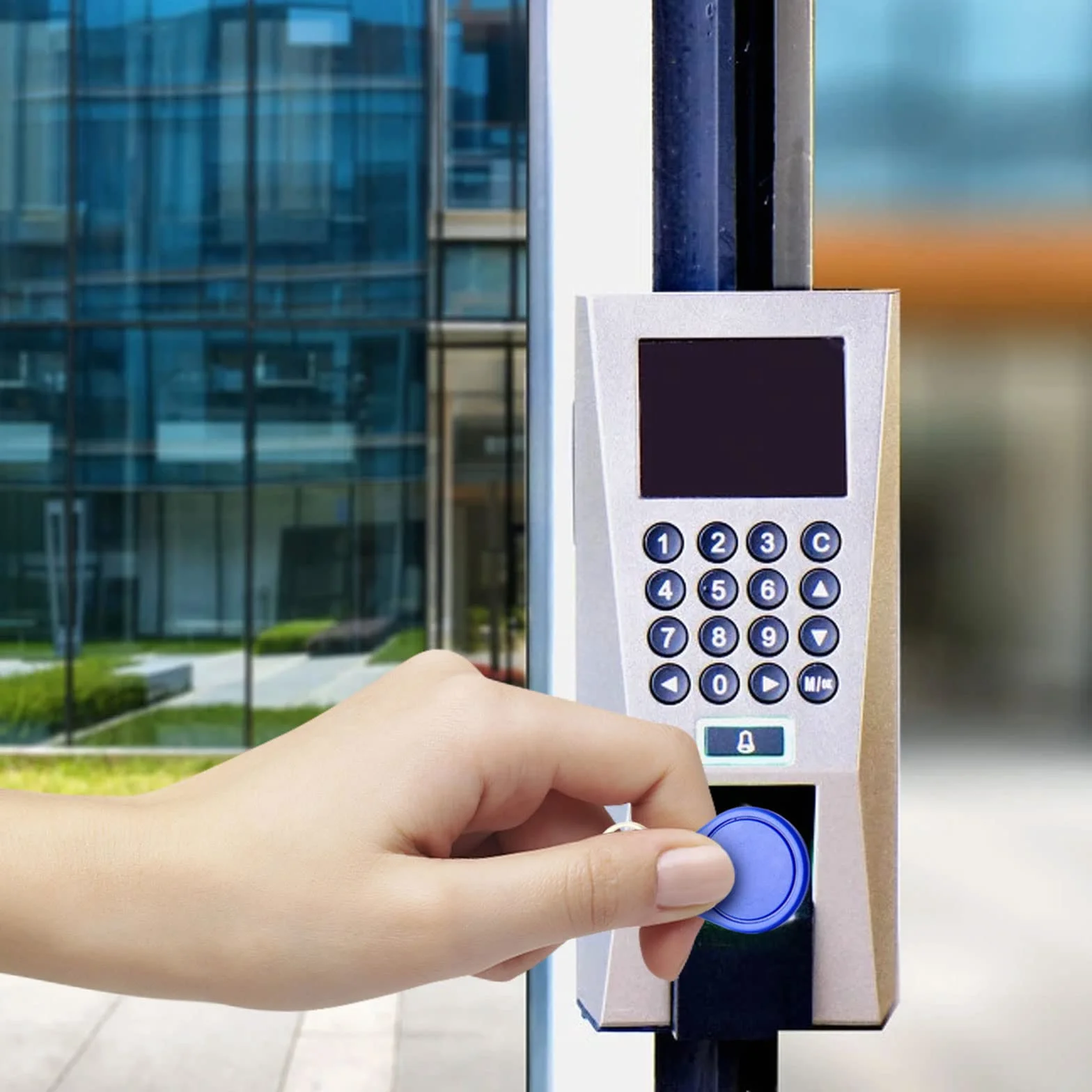 Tarjeta de llave IC RFID proximidad azul 13,56 MHz UID solo lectura llavero Control de acceso