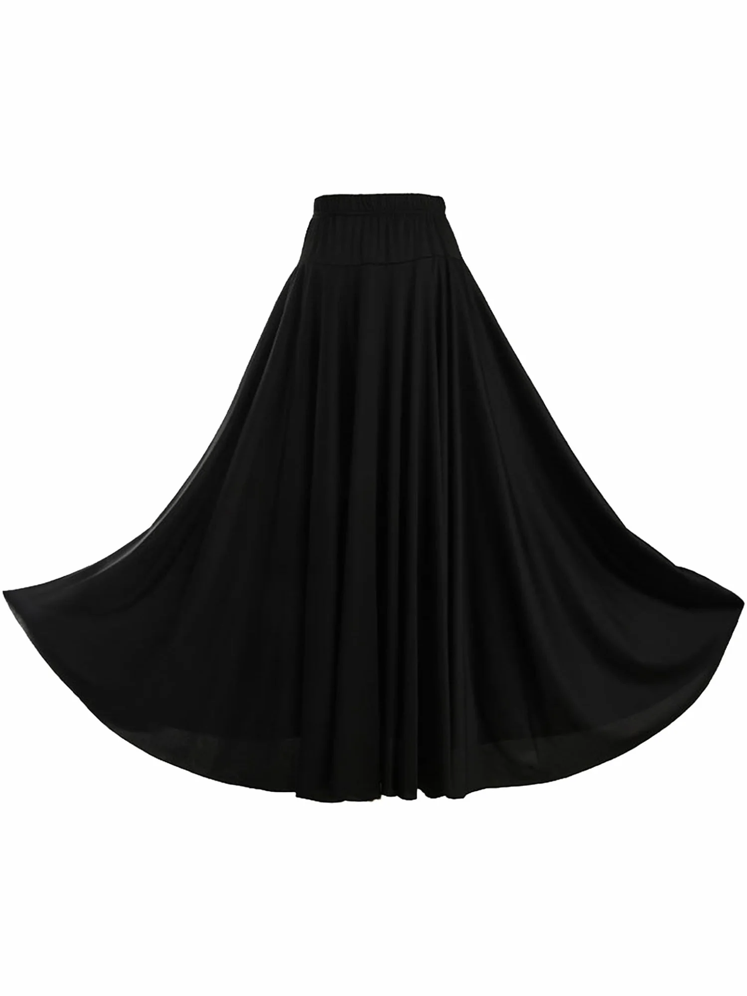 Falda de Danza para Mujer Folklórica Flamenco Sevillana Salsa Maxi Falda Plisada Ropa de Baile Latina L-5XL