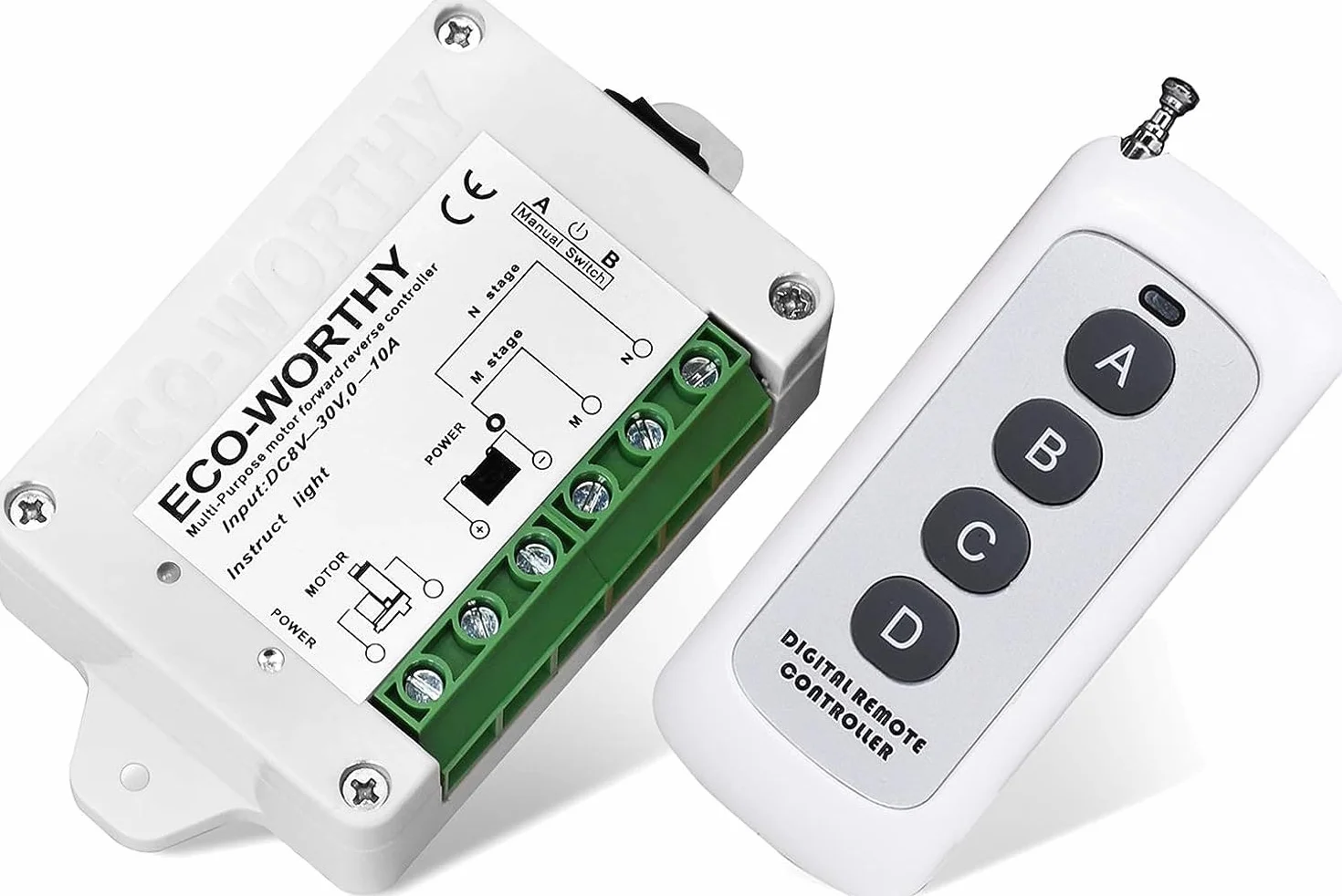DCHOUSE Actuador lineal 12 V CC controlador motor inversión positiva Kit Control remoto