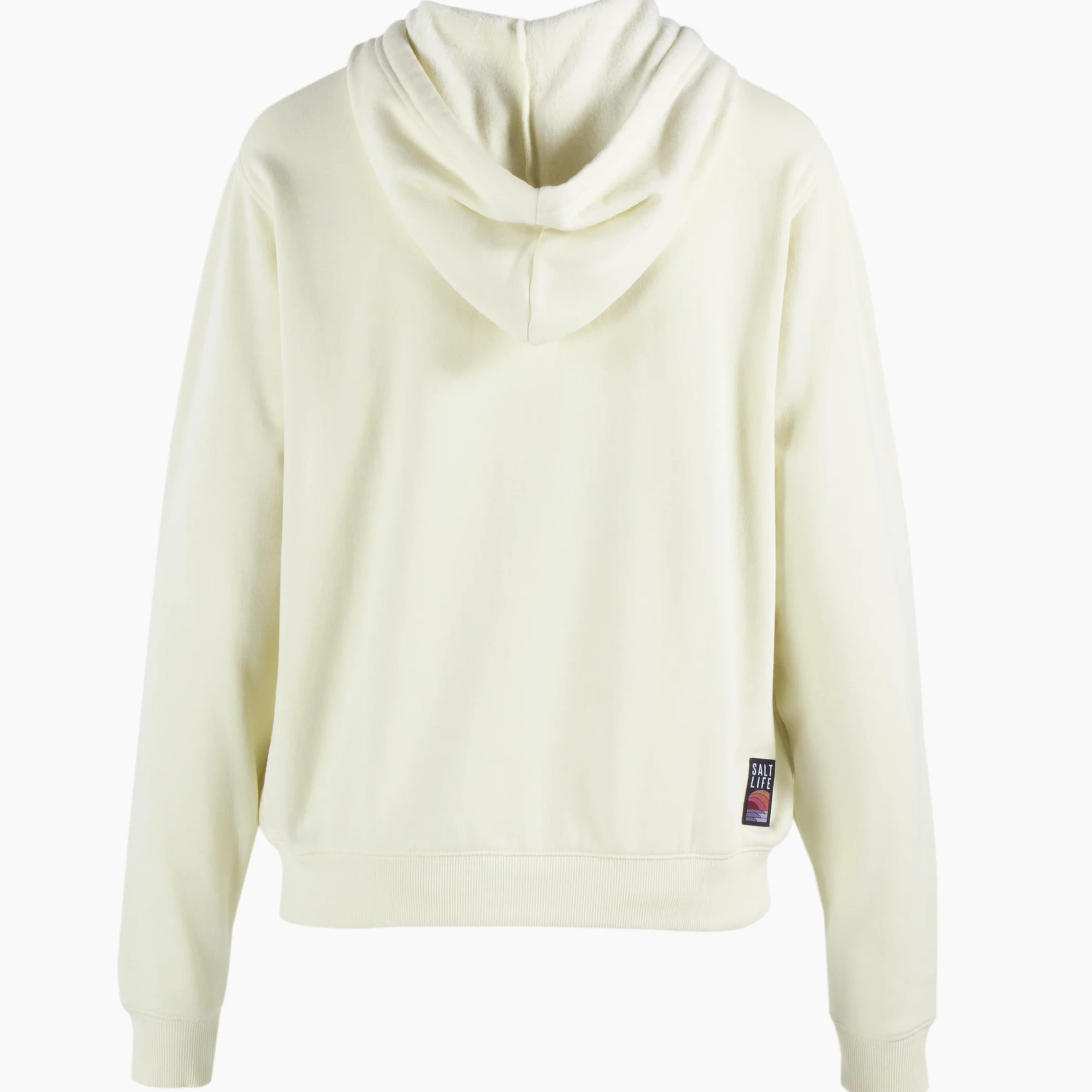 Salt Life Saltsations - Sudadera con capucha con cremallera frontal para mujer, Marfil, M