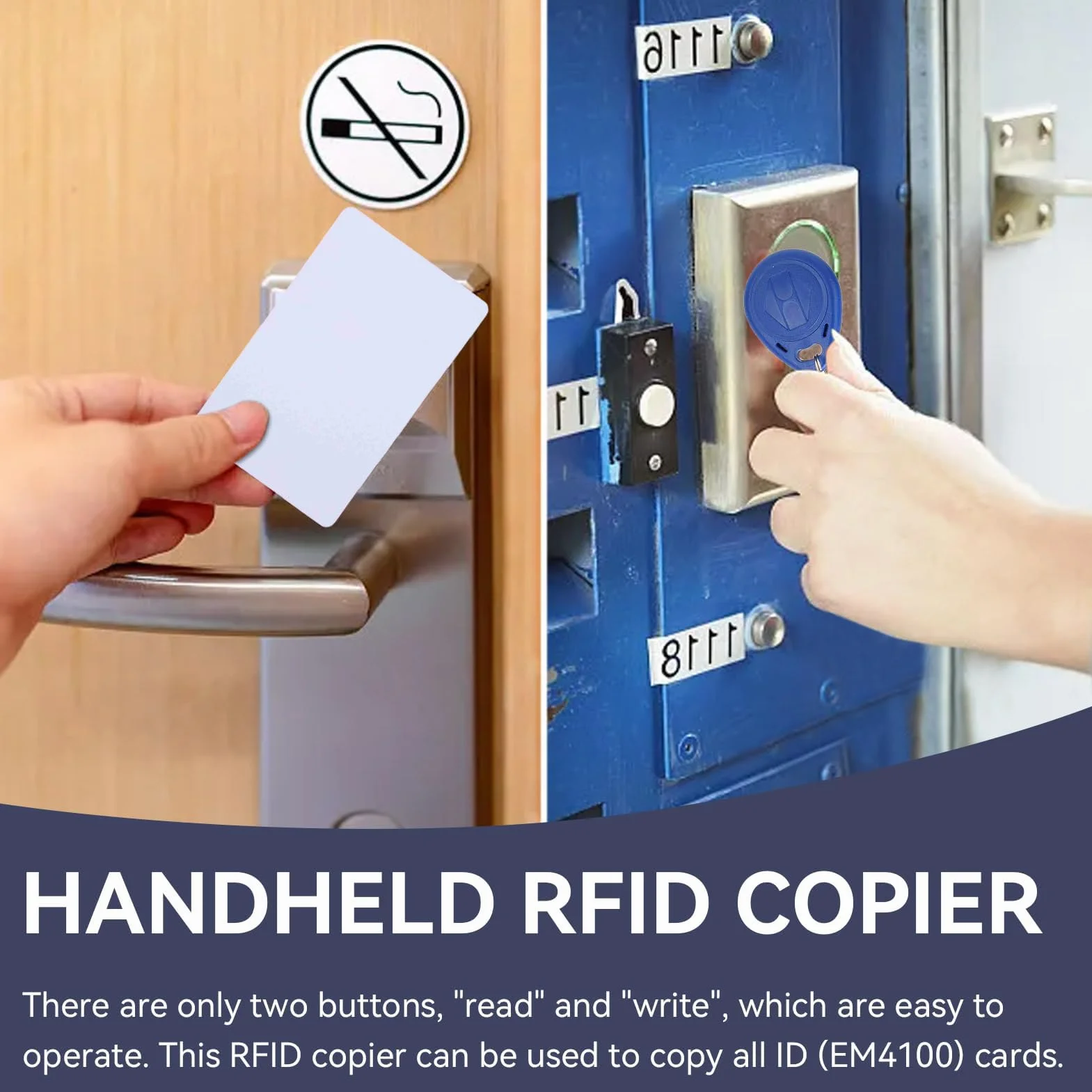 Clonador Duplicador R-FID de Tarjeta de Proximidad 125 kHz con Llavero y Tarjetas