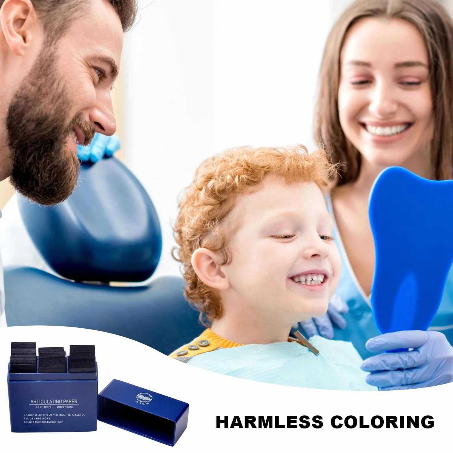 Papel articulado para dientes 300 hojas alta sensibilidad ajuste oclusal