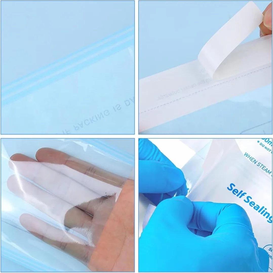 Bolsas Esterilización Manicura para Autoclave 57x130 mm 200 unidades