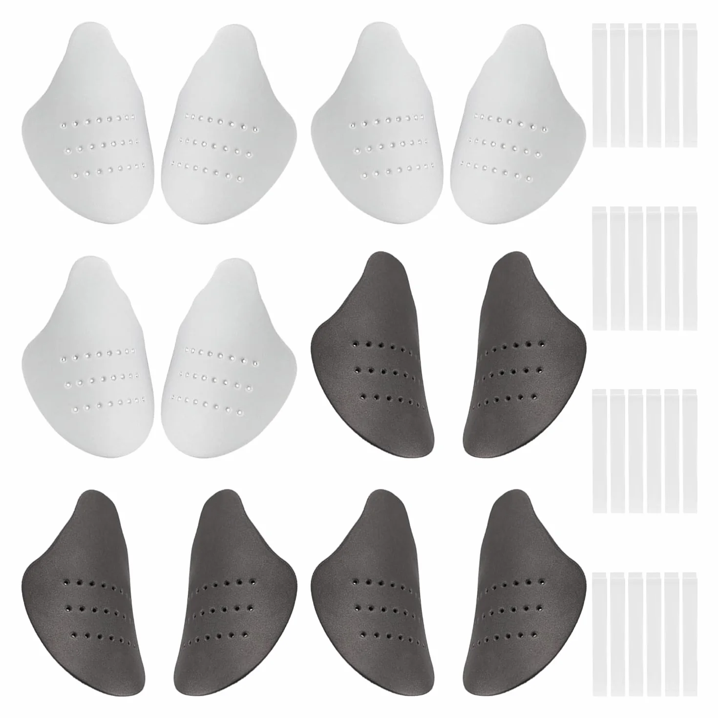 6 pares de protector de zapato y antiarruga, accesorios suaves para botas y zapatos, protección antiarrugas, negro