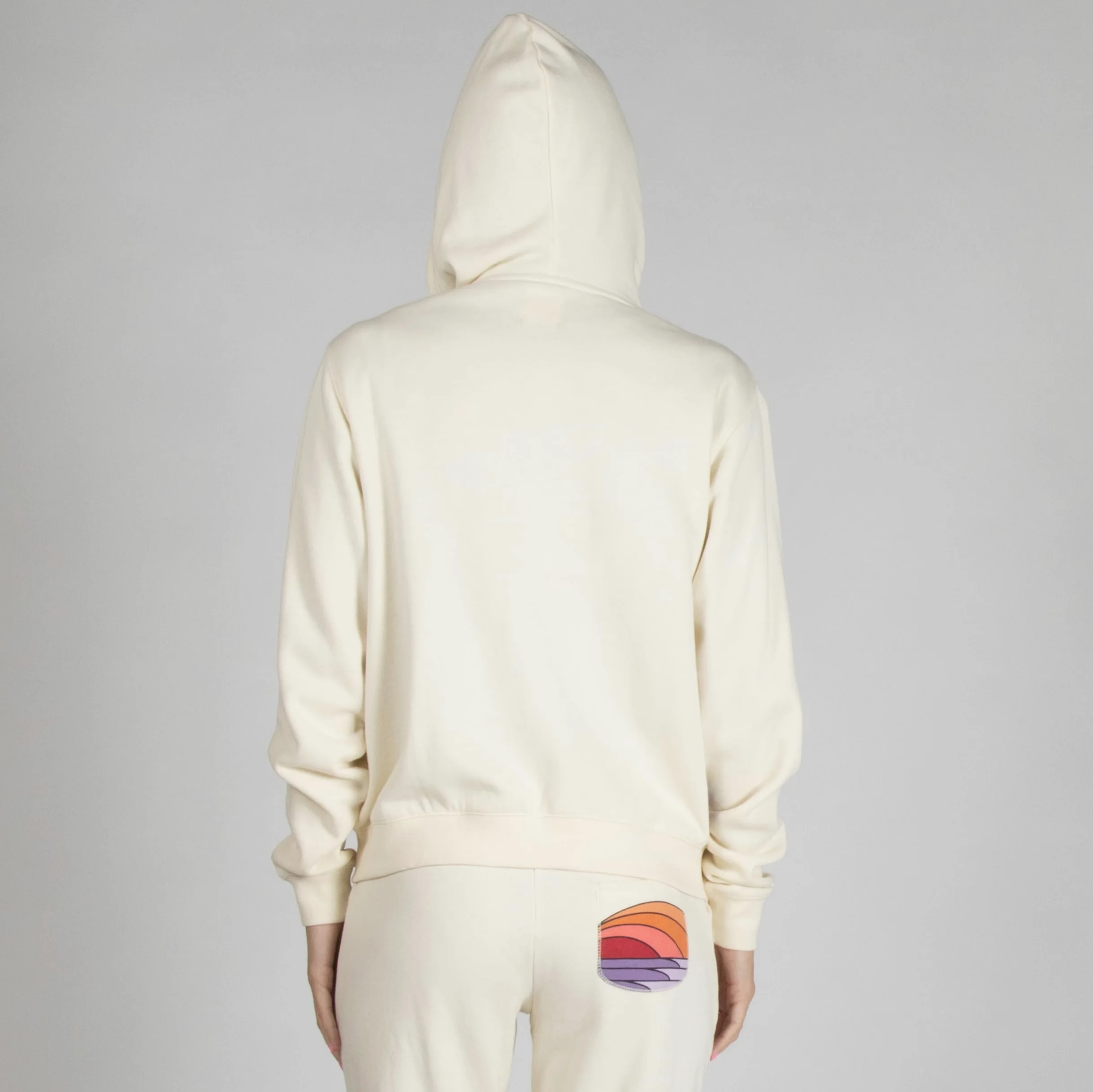 Salt Life Saltsations - Sudadera con capucha con cremallera frontal para mujer, Marfil, M