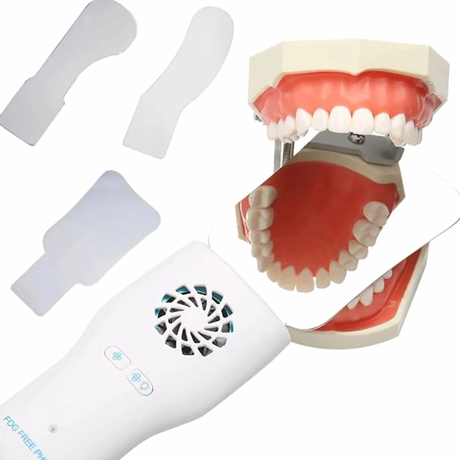 Espejos dentales antiniebla intraorales con mango LED reflector doble cara