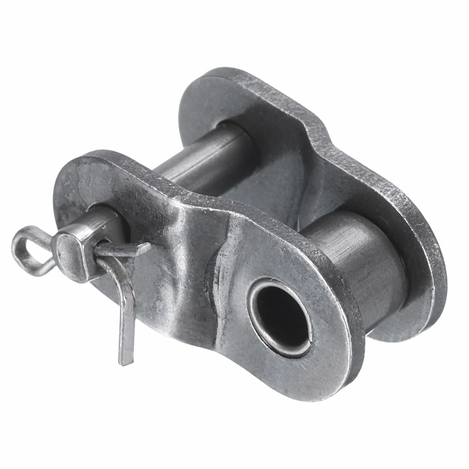sourcing map 2 rodillos de medio eslabón de cadena #420, paso 1,27 cm, acero al carbono, conector de extremo